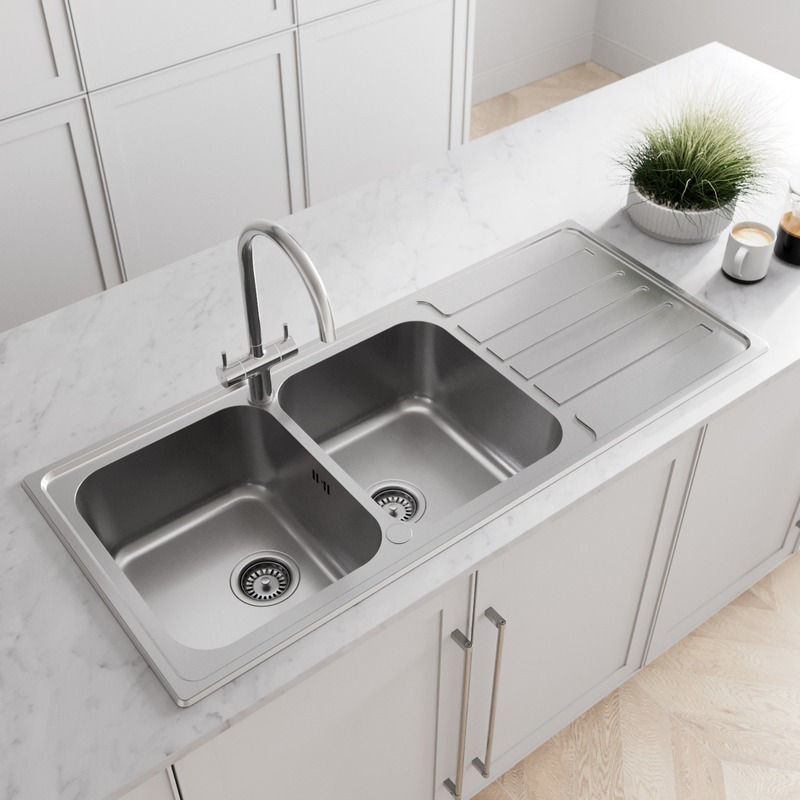 Giá chậu rửa bát 2 hố trên thị trường hiện nay